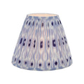 Ikat Blue Cotton Empire Shade 30cm and White