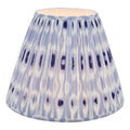 Ikat Blue Cotton Tapered drum Shade 40cm and White