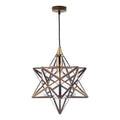 Ilario Small Star Pendant Antique Brass Glass