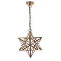 Ilario Large Star Pendant Antique Brass & Glass