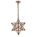 Ilario Large Star Pendant Antique Brass & Glass