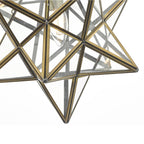 Ilario Large Star Pendant Antique Brass & Glass