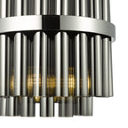 Imani 2 Light Wall Light Polished Chrome and Smoked Ribbed Glass