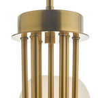 Indra Opal Glass Globe 9 Light Pendant Natural Brass