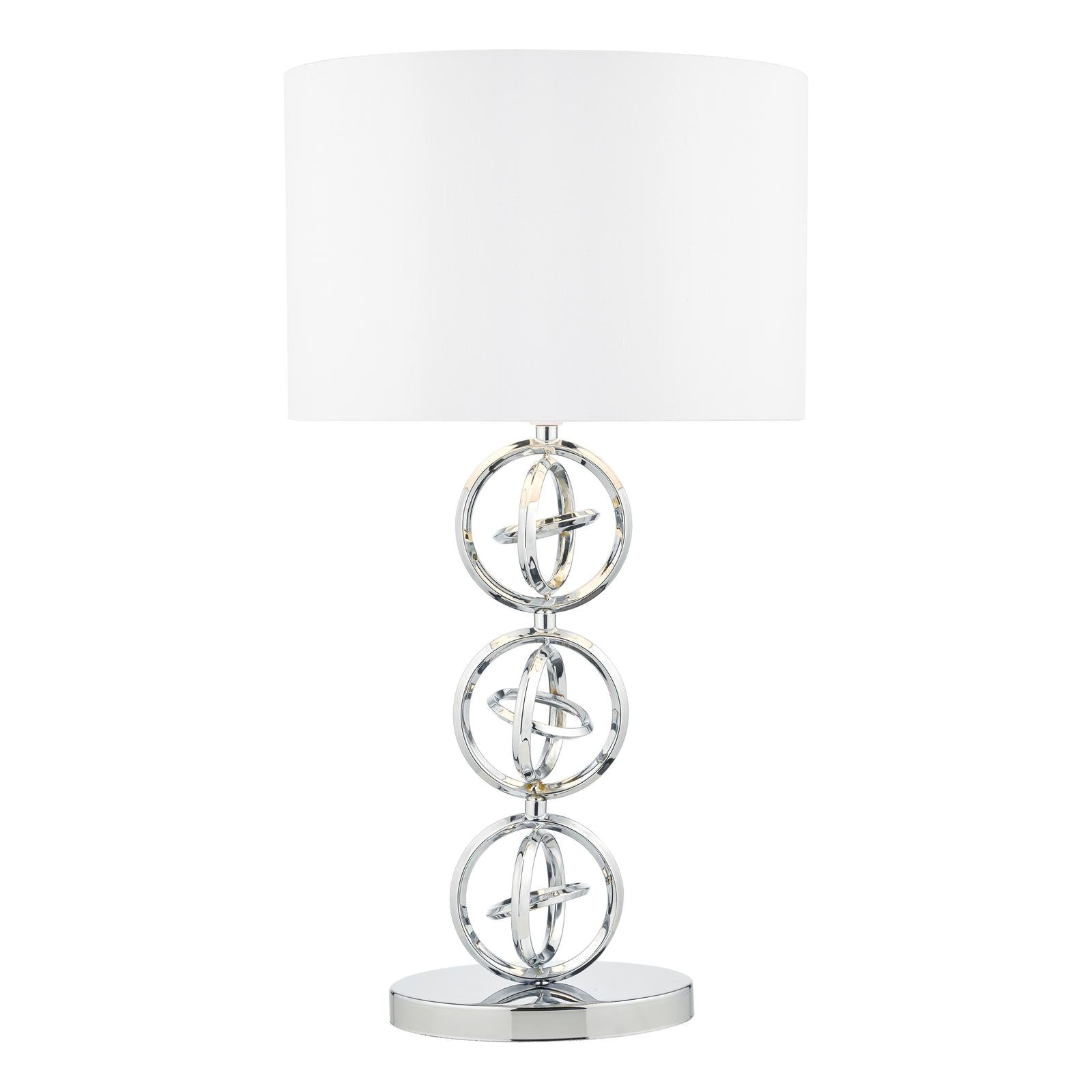 Innsbruck Table Lamps Polished Chrome With Shade