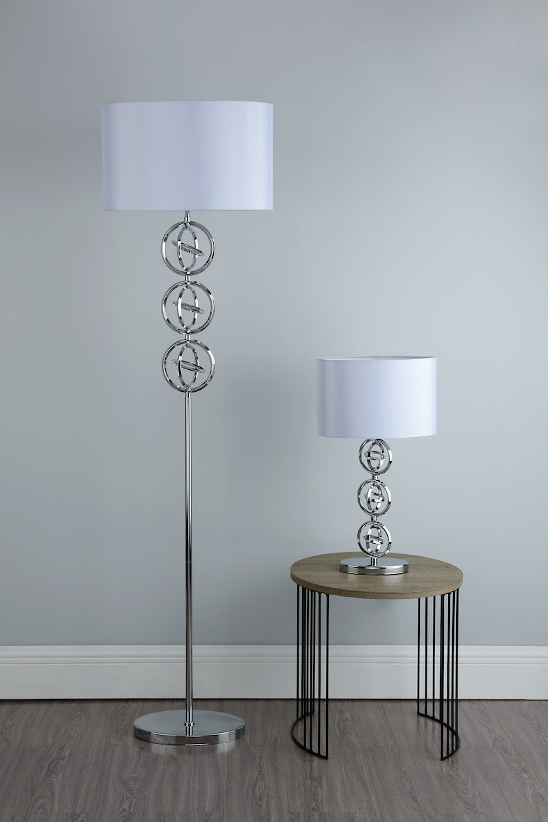 Innsbruck Floor Lamps Polished Chrome With Shade 1