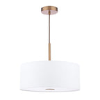 Isla 3 Light Pendant Antique Bronze and Ivory Shade 40cm