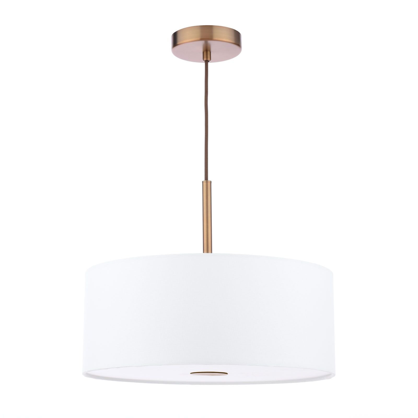 Isla 3 Light Pendant Antique Bronze and Ivory Shade 40cm