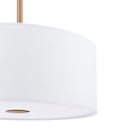 Isla 3 Light Pendant Antique Bronze and Ivory Shade 40cm