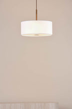 Isla 3 Light Pendant Antique Bronze and Ivory Shade 40cm