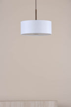 Isla 3 Light Pendant Antique Bronze and Ivory Shade 40cm