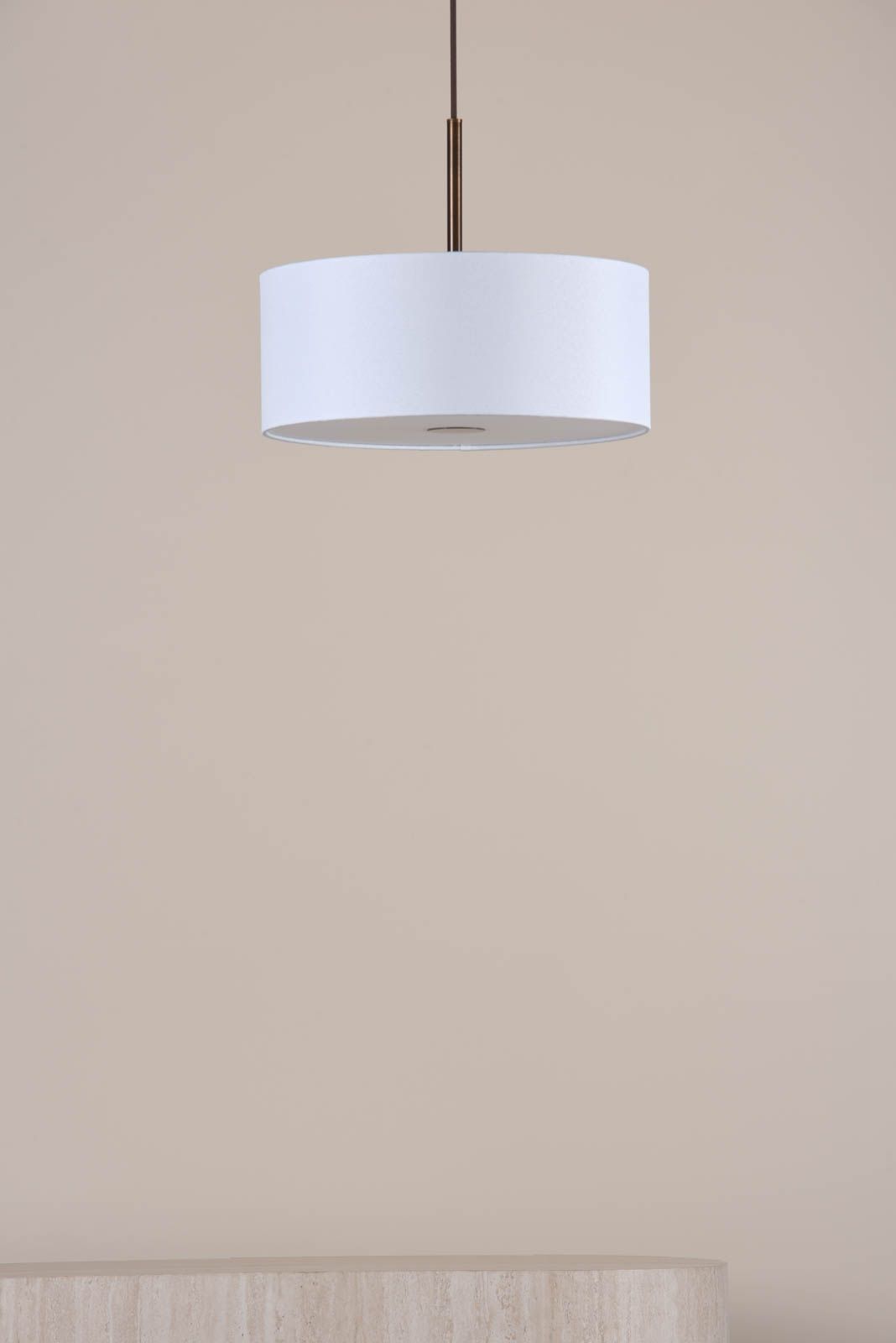 Isla 3 Light Pendant Antique Bronze and Ivory Shade 40cm