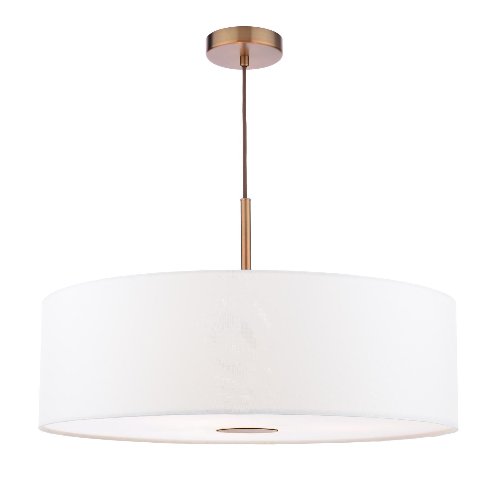 Isla 3 Light Pendant Antique Bronze and Ivory Shade 60cm