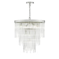 Isla 7lt Pendant Polished Chrome & Clear Glass Rods