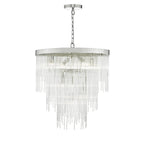 Isla 7lt Pendant Polished Chrome & Clear Glass Rods