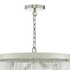 Isla 7lt Pendant Polished Chrome & Clear Glass Rods