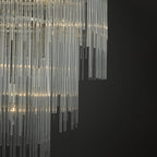 Isla 7lt Pendant Polished Chrome & Clear Glass Rods