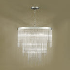 Isla 7lt Pendant Polished Chrome & Clear Glass Rods