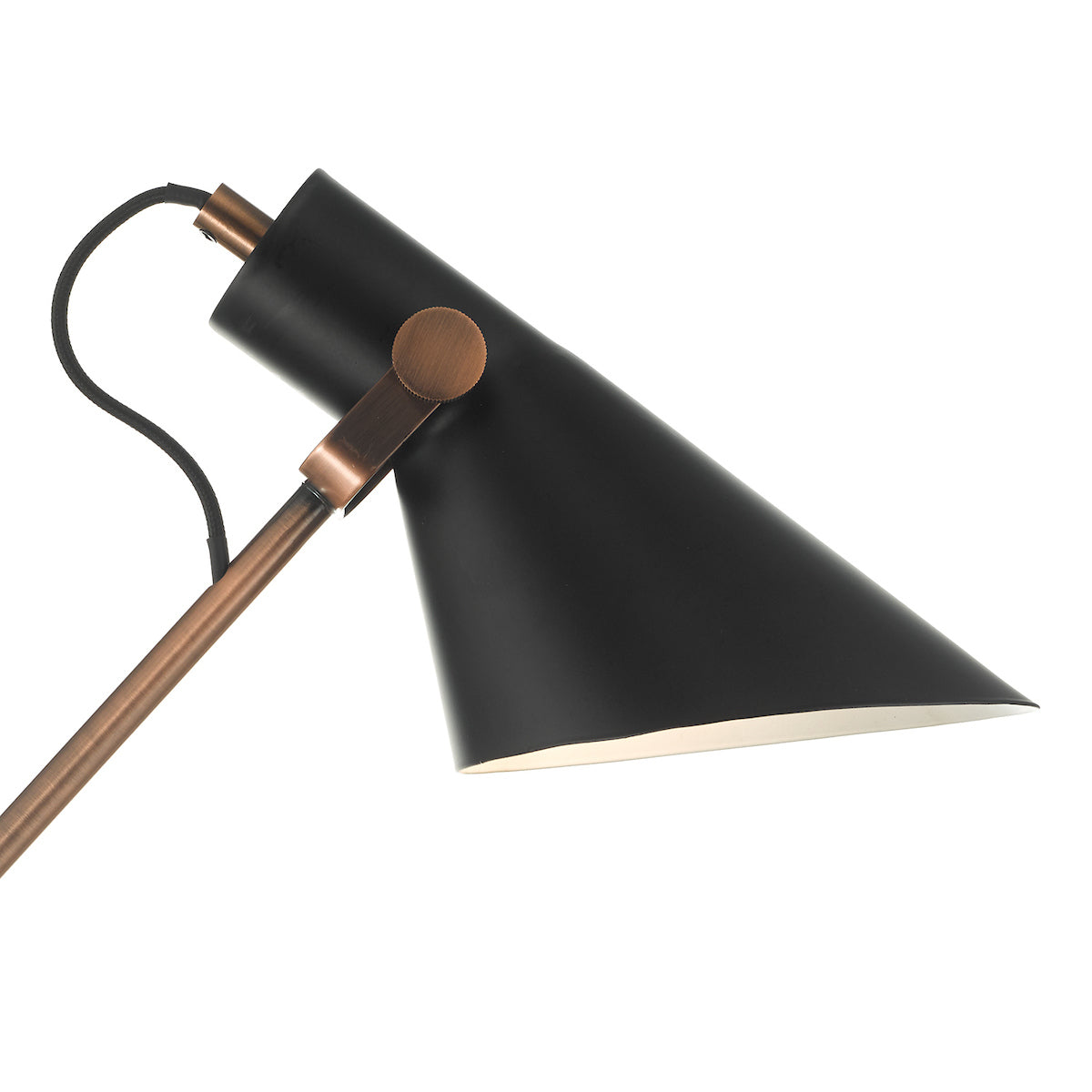 Jack Task Table Lamps Black Antique Copper