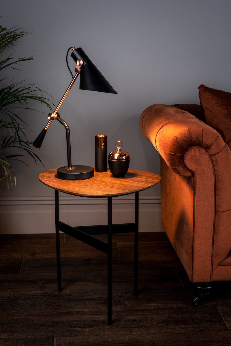 Jack Task Table Lamps Black Antique Copper