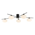 Jasper 5lt Semi Flush Matt Black Opal Glass
