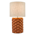 Jayden Table Lamps Orange Glaze With Shade