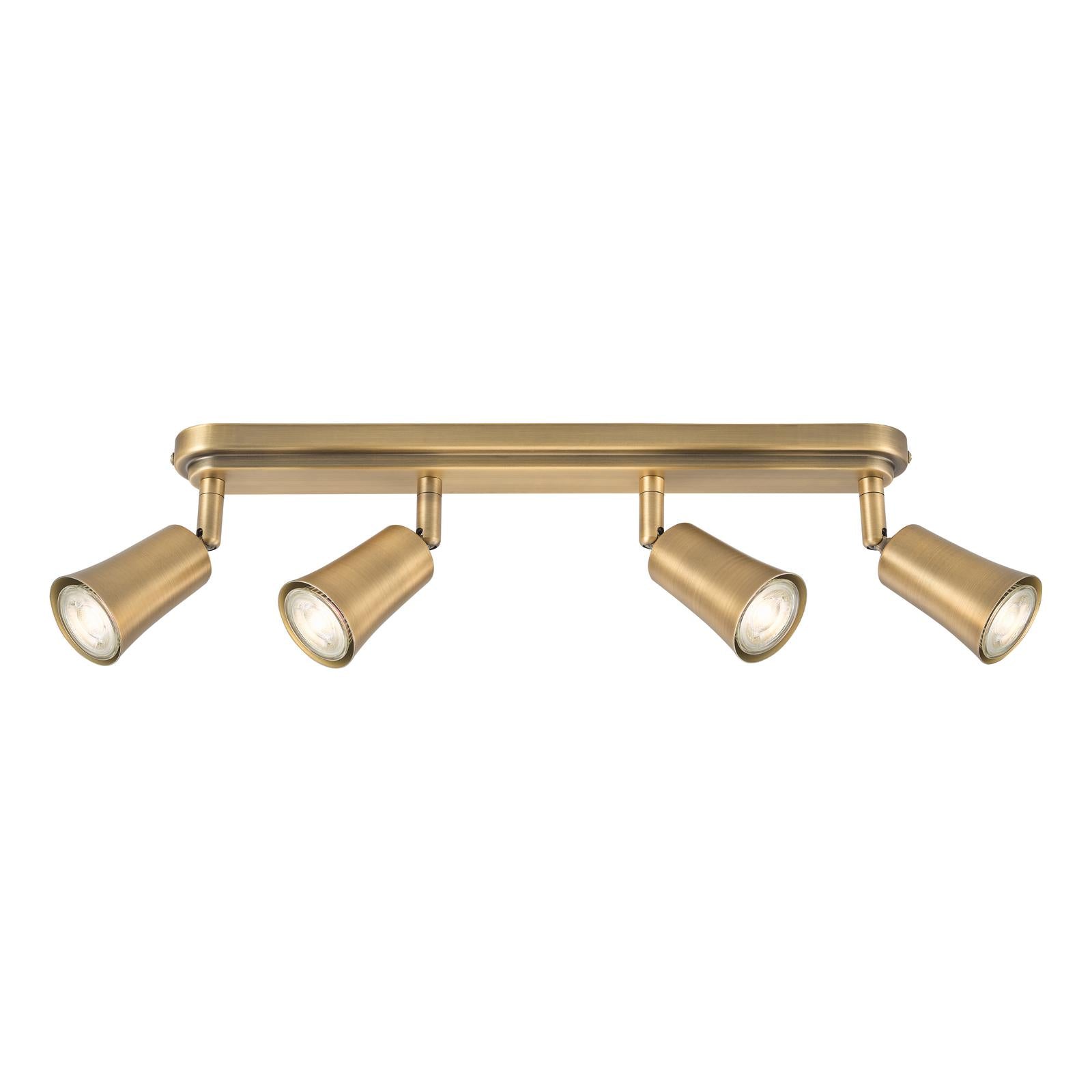 Jedrek 4 Light Bar Spotlight Aged Brass