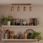 Jedrek 4 Light Bar Spotlight Aged Brass
