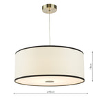 Jemima Easy Fit Pendant White and White Frosted Acrylic With Shade