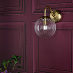 Jocelyn Wall Light Natural Brass and Glass