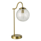 Jocelyn Table Lamp Natural Brass and Glass