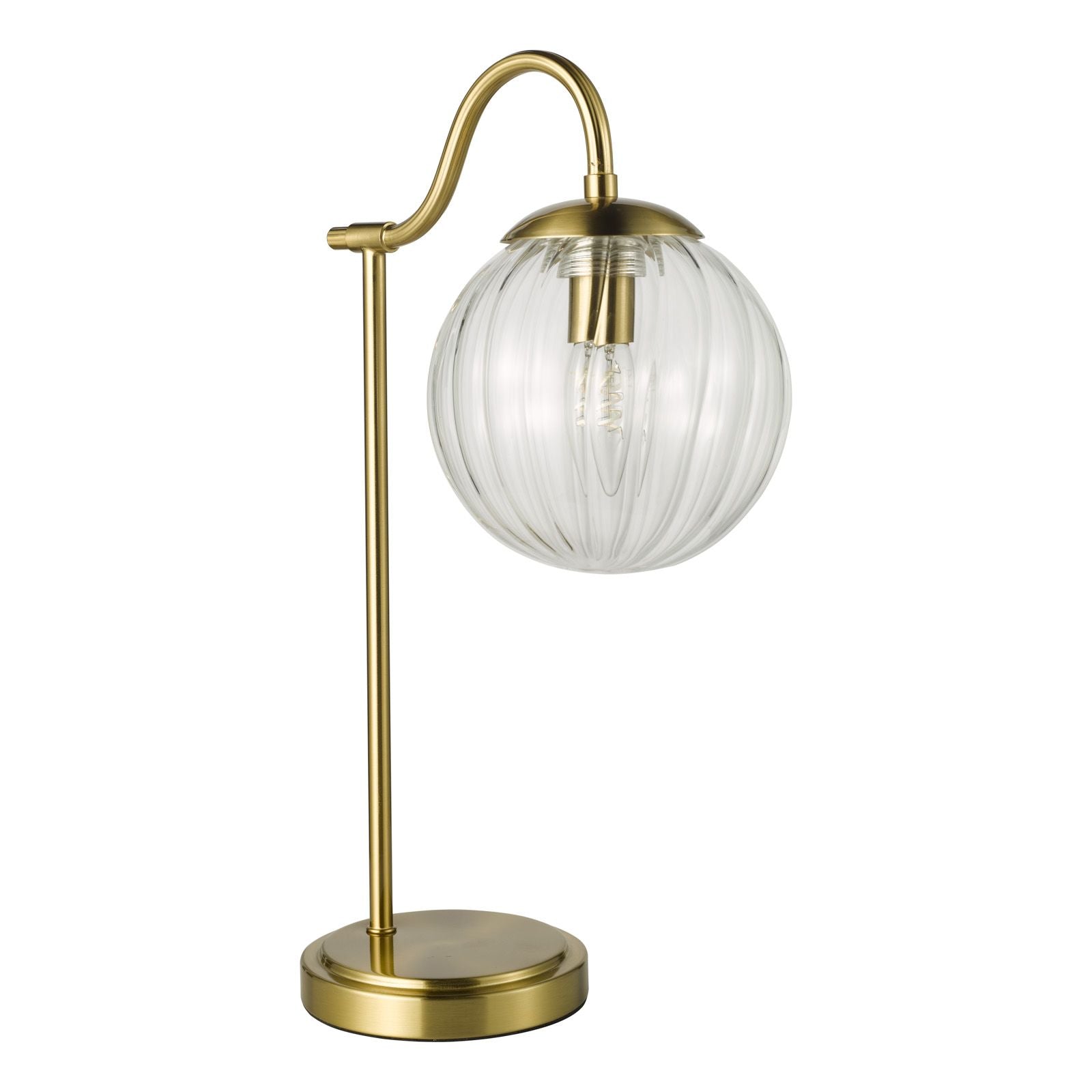 Jocelyn Table Lamp Natural Brass and Glass