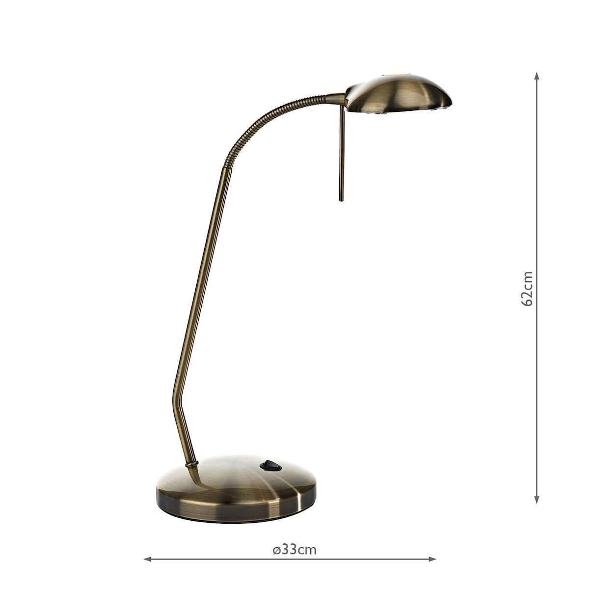Journal Task Table Lamp Antique Brass (Multipack)