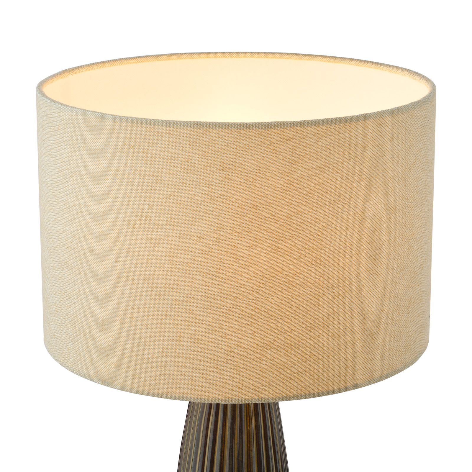 Kaulana Table Lamp Brown Ceramic With Shade