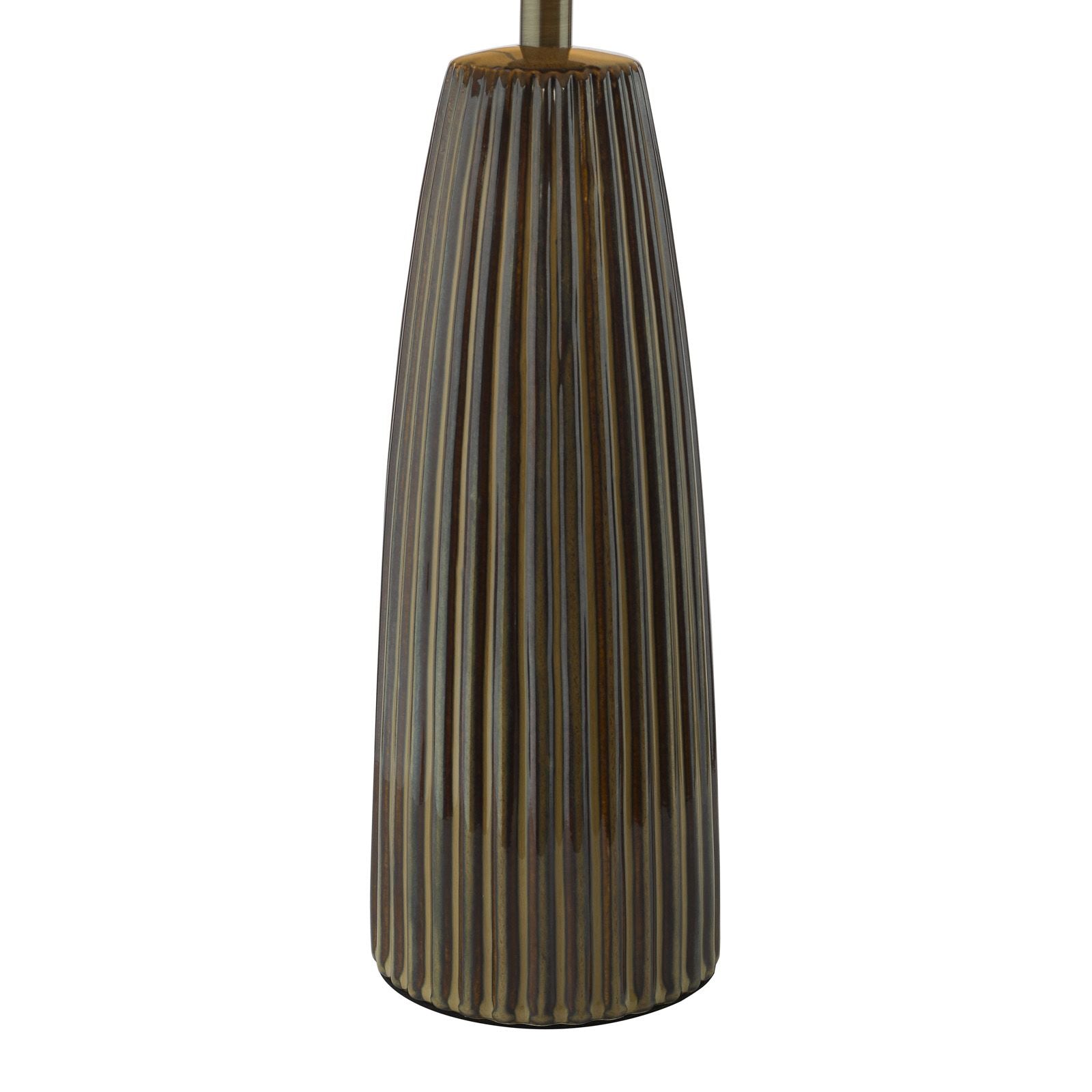 Kaulana Table Lamp Brown Ceramic With Shade