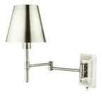 Kensington 1 Light Swing Arm Wall Light Polished Nickel
