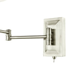 Kensington 1 Light Swing Arm Wall Light Polished Nickel