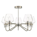 Keta 5 Light Semi Flush Satin Chrome & Polished Chrome