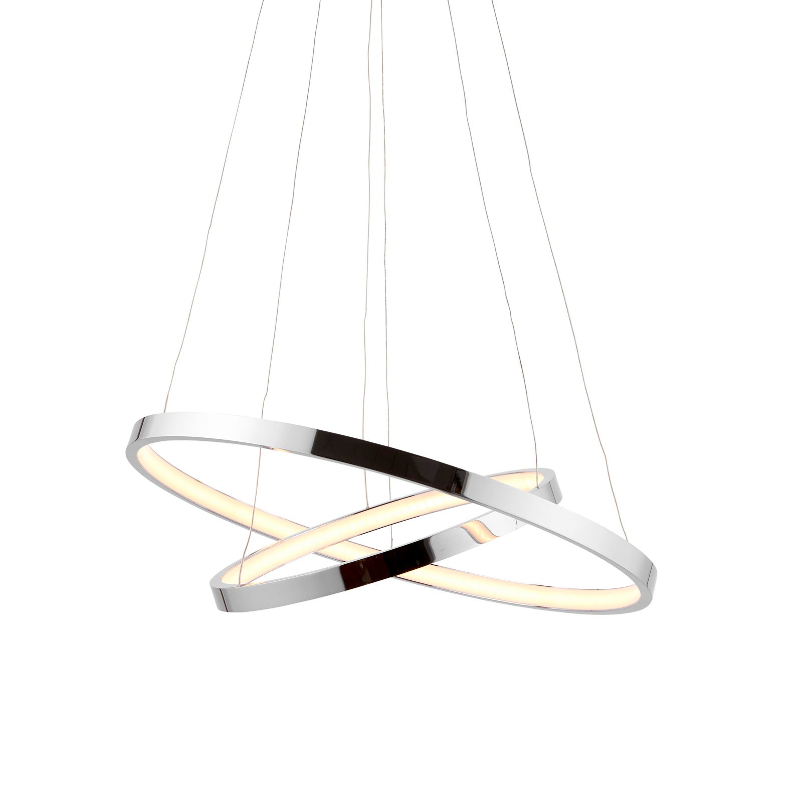 Kline 2-Light Adjustable Chrome LED Pendant