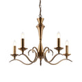 Kora 5-Light Adjustable Antique Brass Chandelier