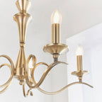 Kora 5-Light Adjustable Antique Brass Chandelier