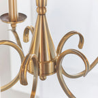 Kora 5-Light Adjustable Antique Brass Chandelier