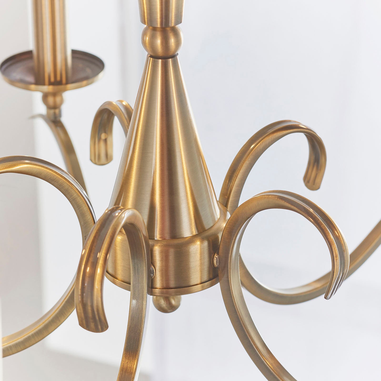 Kora 5-Light Adjustable Antique Brass Chandelier