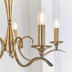 Kora 5-Light Adjustable Antique Brass Chandelier