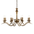 Kora 8-Light Adjustable Antique Brass Chandelier