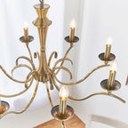 Kora 8-Light Adjustable Antique Brass Chandelier
