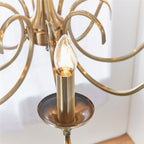 Kora 8-Light Adjustable Antique Brass Chandelier
