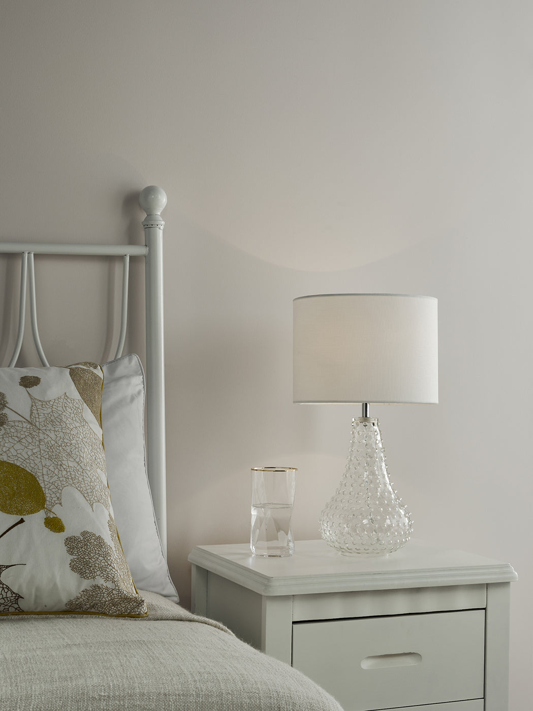 Kristina Table Lamp Textured Glass With Shade