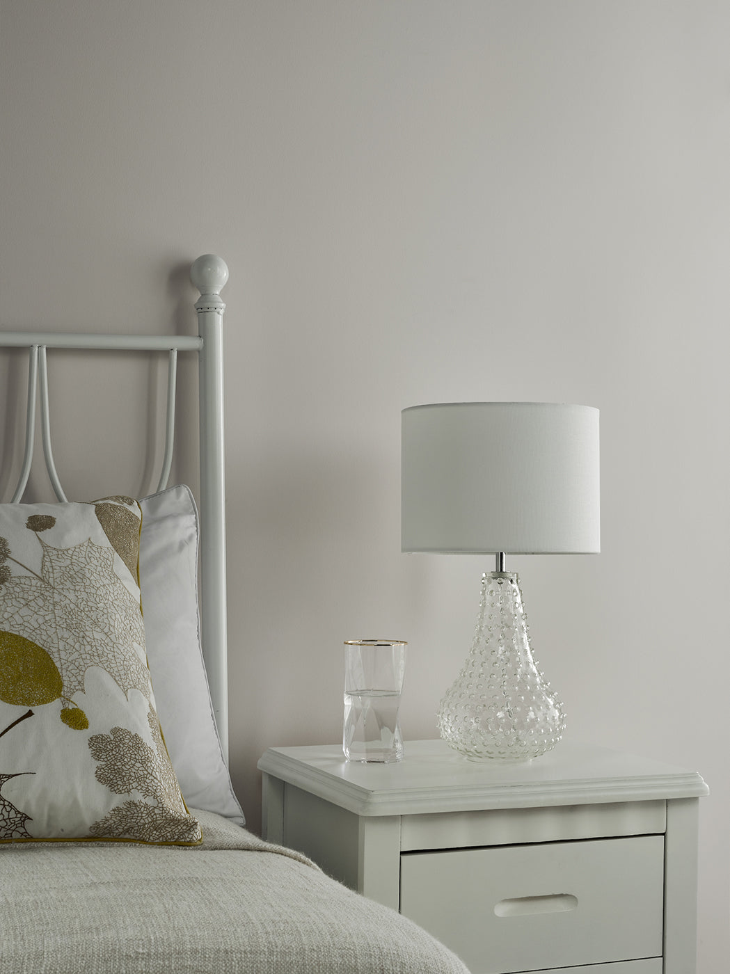 Kristina Table Lamp Textured Glass With Shade