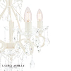 Laura Ashley Shamley 5lt Chandelier Matt White Glass